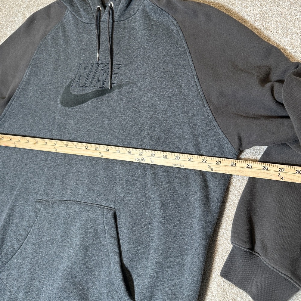 Vintage Nike Hoodie Size XL Big Logo Spellout Swoosh Fleece Cotton Blend 00s Y2k - Picture 3 of 7